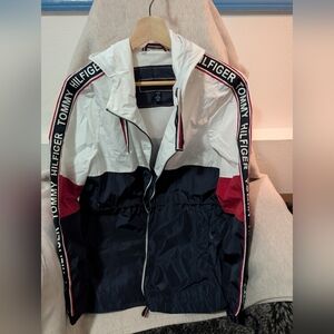 Tommy Hilfiger Men's Colorblock Jacket - Red, White, and Black